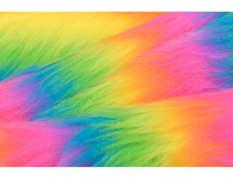 Kortharig Imitatiebont Stof Regenboog