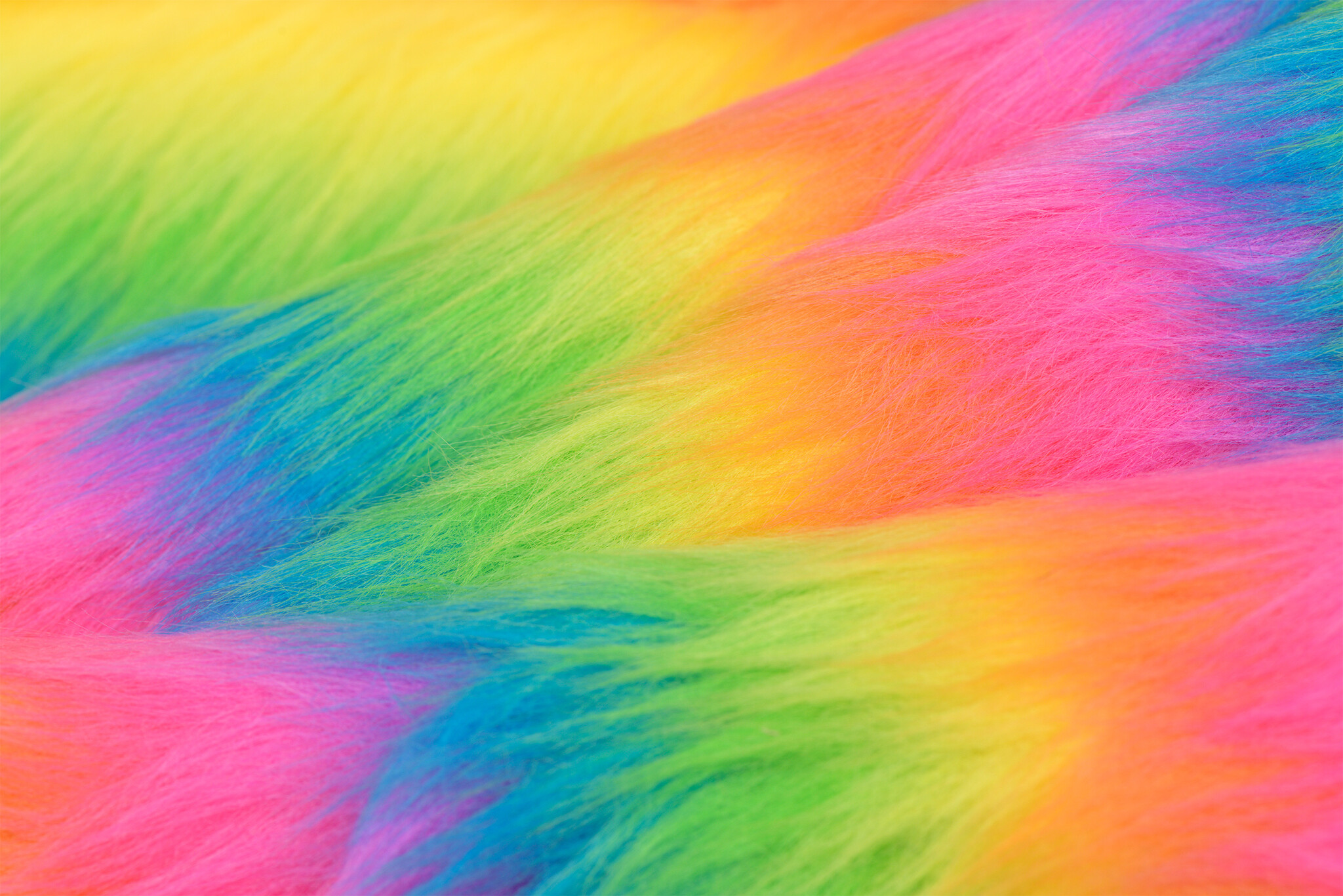 Kortharig Imitatiebont Stof Regenboog