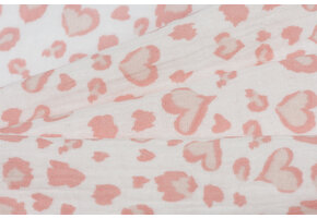 Hydrofiel Katoen Stof Luipaard Roze