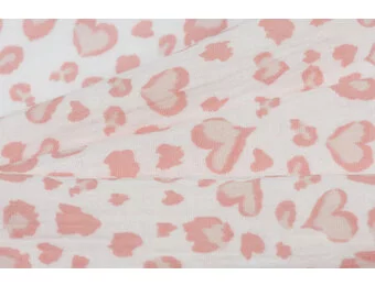 Hydrofiel Katoen Stof Luipaard Roze