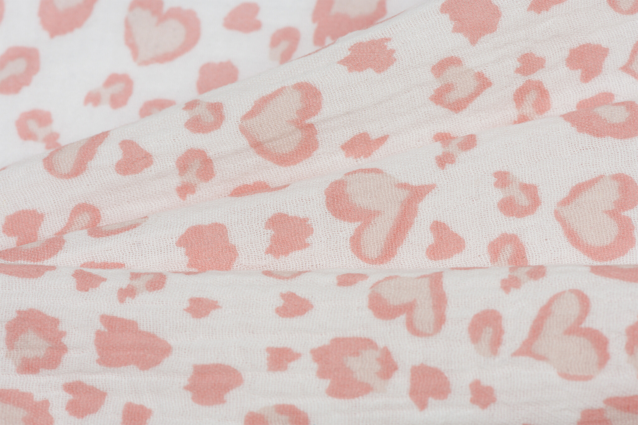 Hydrofiel Katoen Stof Luipaard Roze
