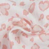 Hydrofiel Katoen Stof Luipaard Roze