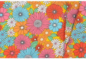 Katoen Stof Arty Ibiza - Multicolor Bloemen