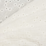 Hydrofiel Stof Geborduurd - Millefleurs Ecru