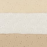 Hydrofiel Stof Geborduurd - Millefleurs Ecru