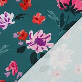 French Terry Stof Digitale Print - Colette - Nerida Hansen - Petrol