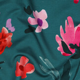 French Terry Stof Digitale Print - Colette - Nerida Hansen - Petrol