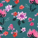 French Terry Stof Digitale Print - Colette - Nerida Hansen - Petrol