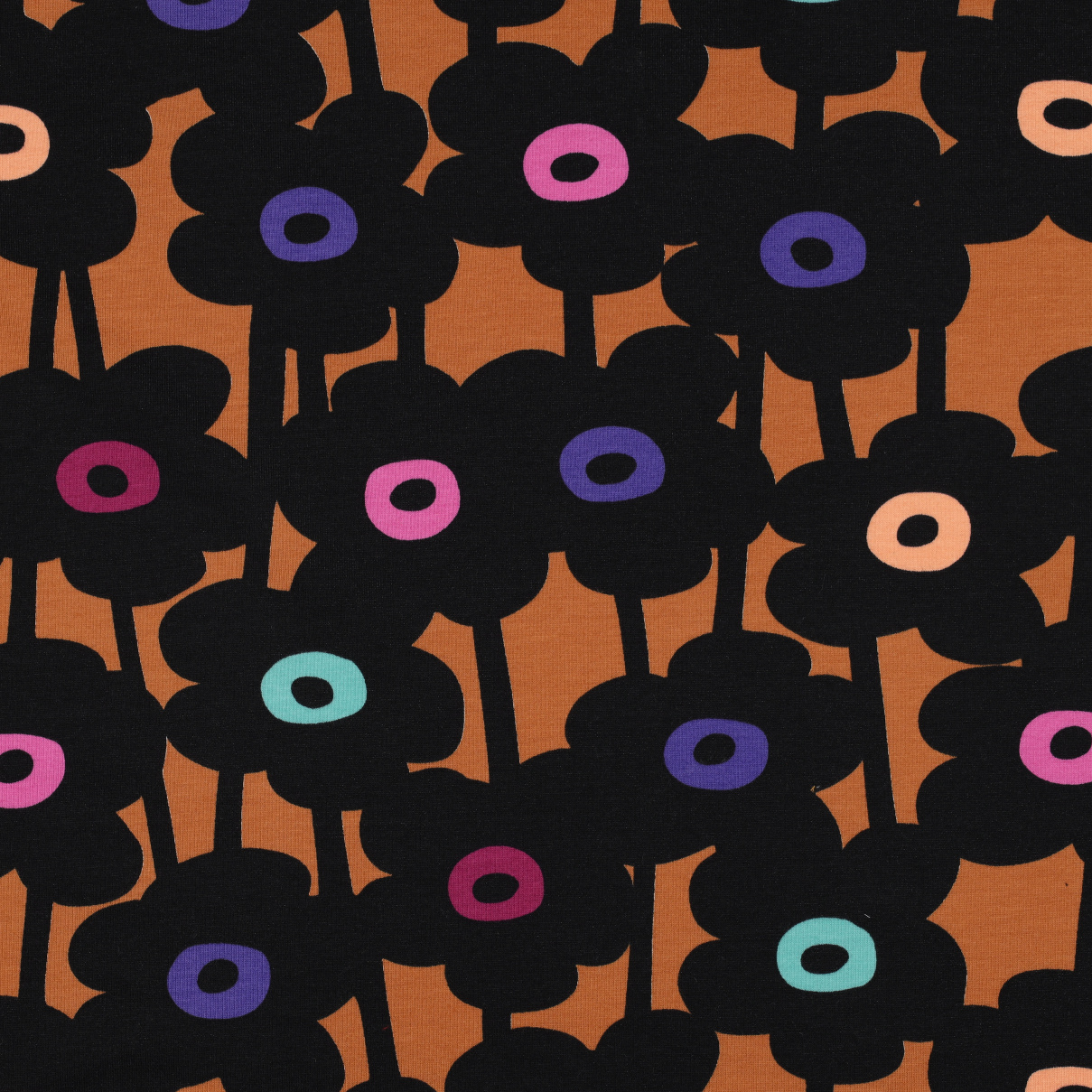 Soft Sweat Stof - Daisychain - Nerida Hansen - Clay