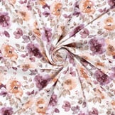 French Terry Brushed Stof Bloemen Bloesem