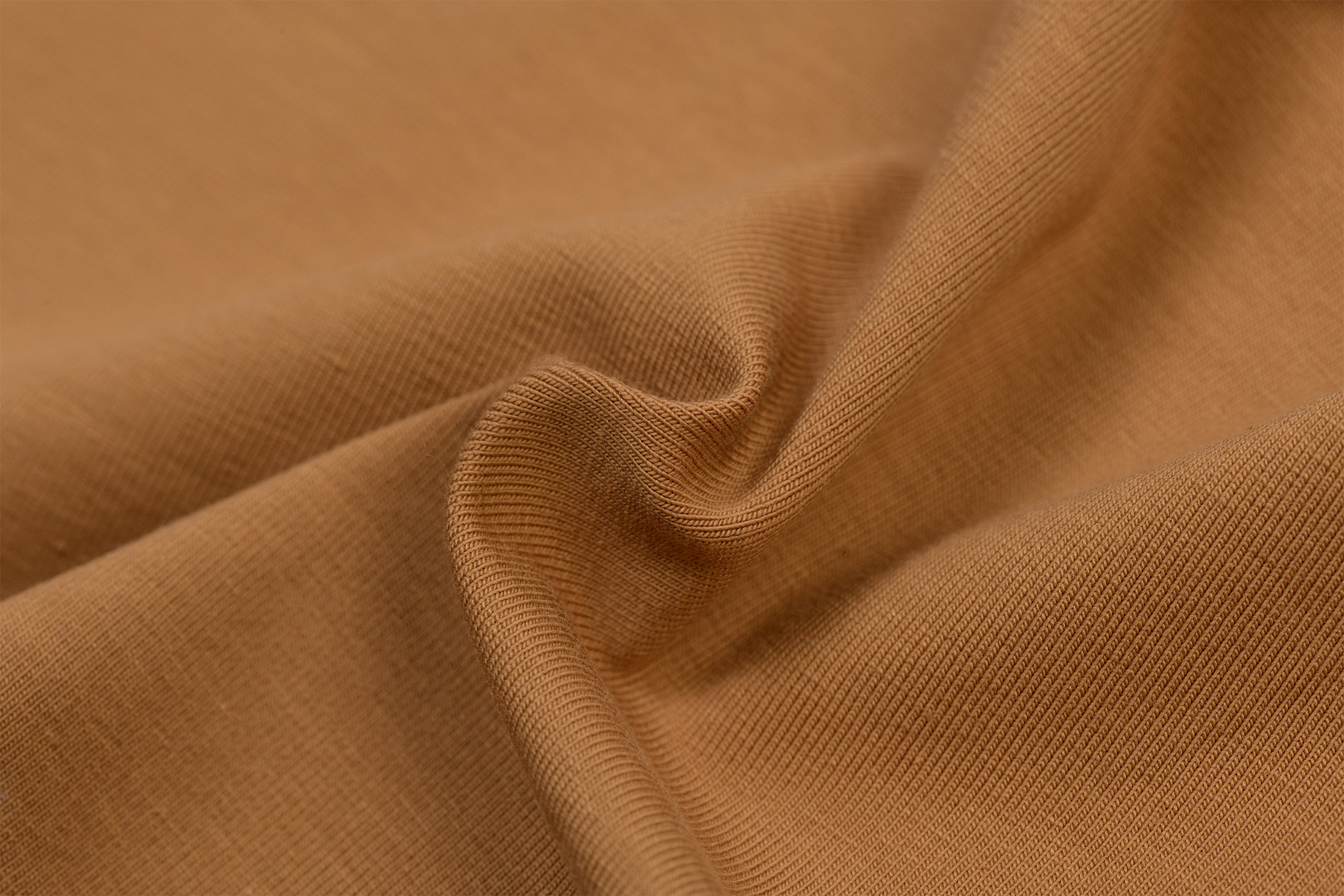Jersey Katoen Stof - Goudbruin