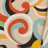 Palace Jacquard Stof Retro Curly Multicolor