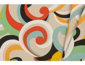 Palace Jacquard Stof Retro Curly Multicolor