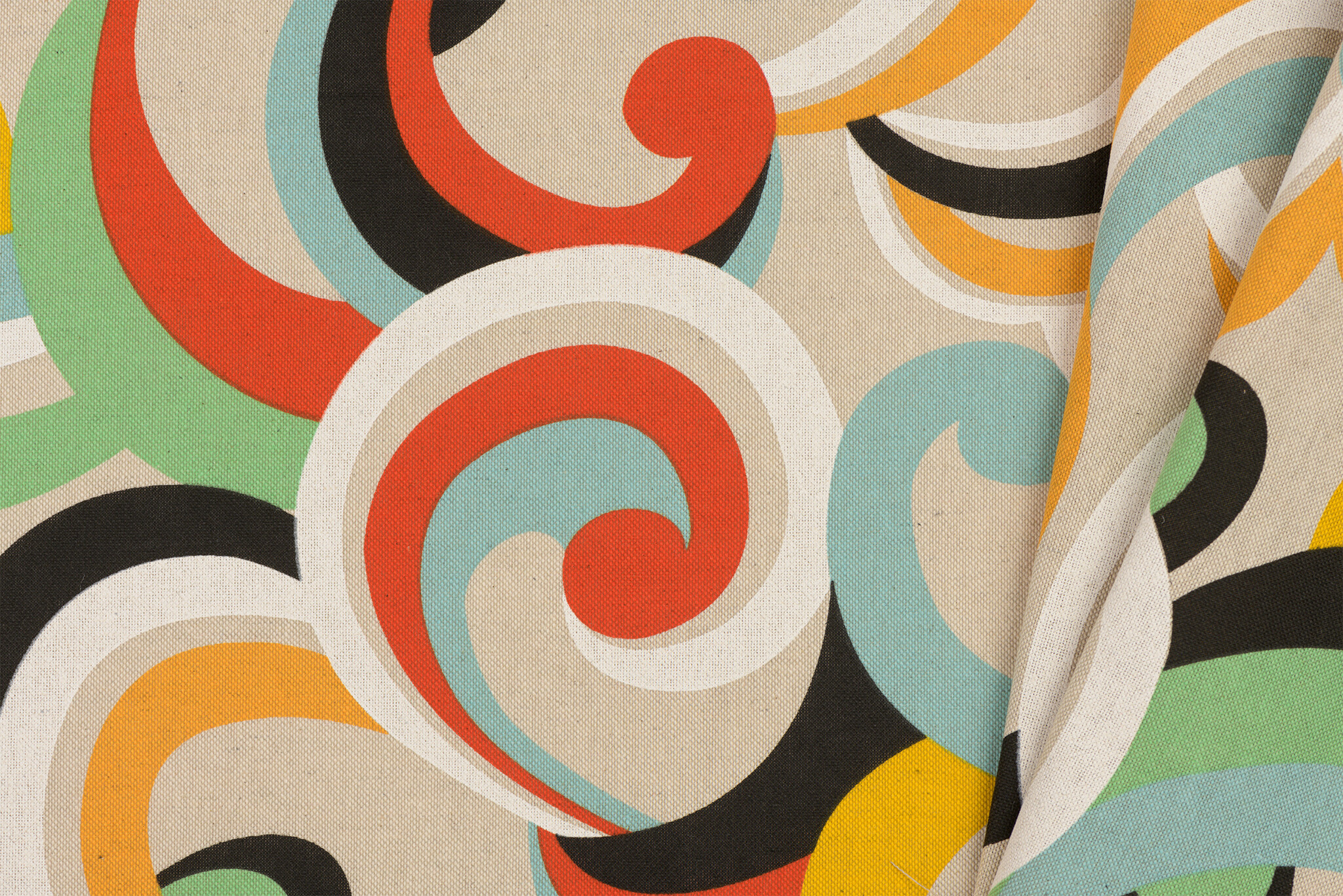 Palace Jacquard Stof Retro Curly Multicolor