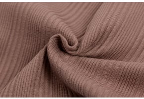 Onregelmatige Rib Jersey Stof Oud Mauve