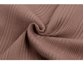 Onregelmatige Rib Jersey Stof Oud Mauve