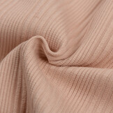 Onregelmatige Rib Jersey Stof Nude Roze