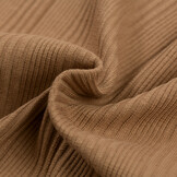 Onregelmatige Rib Jersey Stof Cacao
