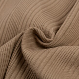 Onregelmatige Rib Jersey Stof Taupe