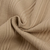 Onregelmatige Rib Jersey Stof Donker Beige