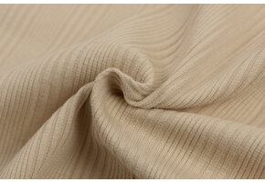 Onregelmatige Rib Jersey Stof Licht Beige