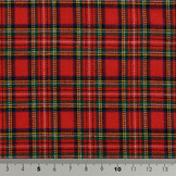 Flanel schotse ruit stof klein rood