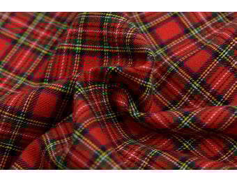 Flanel schotse ruit stof klein rood