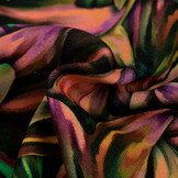 Sweat Stof Brushed Digitaal Aardetint Lelies