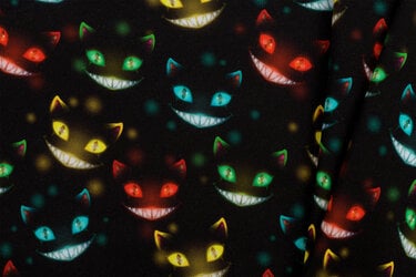 Sweat Stof Brushed Digitaal Cheshire Cats Multicolour