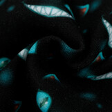 Sweat Stof Brushed Digitaal Cheshire Cats Turquoise