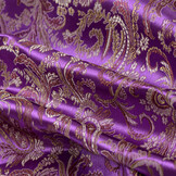 Brokaat Stof Royal Paisley Lila