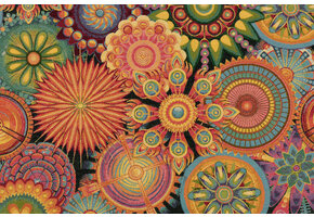 Jacquardstof SEVENTIES Multicolor