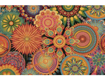 Jacquardstof SEVENTIES Multicolor