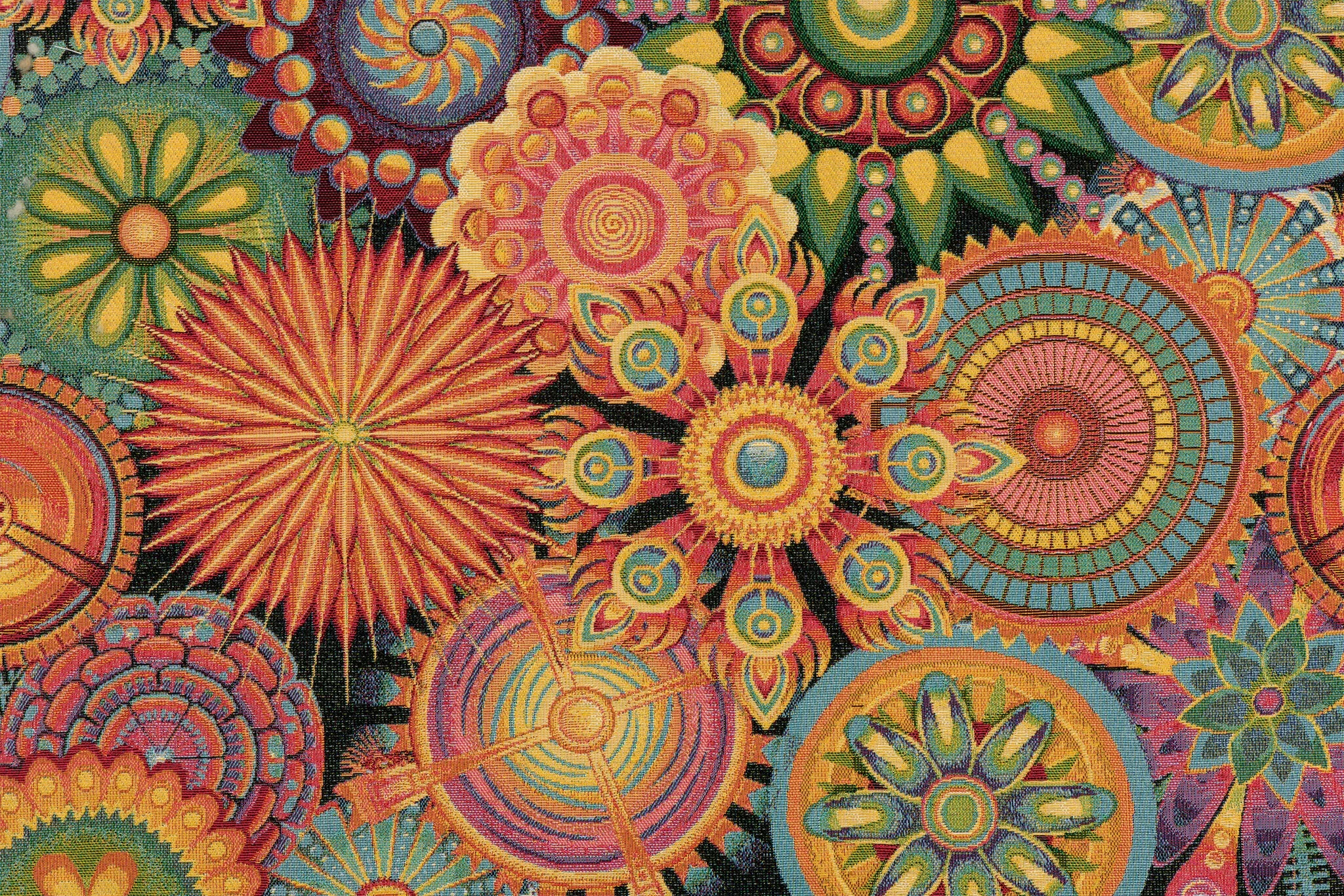 Jacquardstof SEVENTIES Multicolor