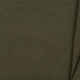 Rib Jersey Stof Legergroen
