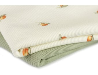 Rib Jersey Stof - Mandarijnen