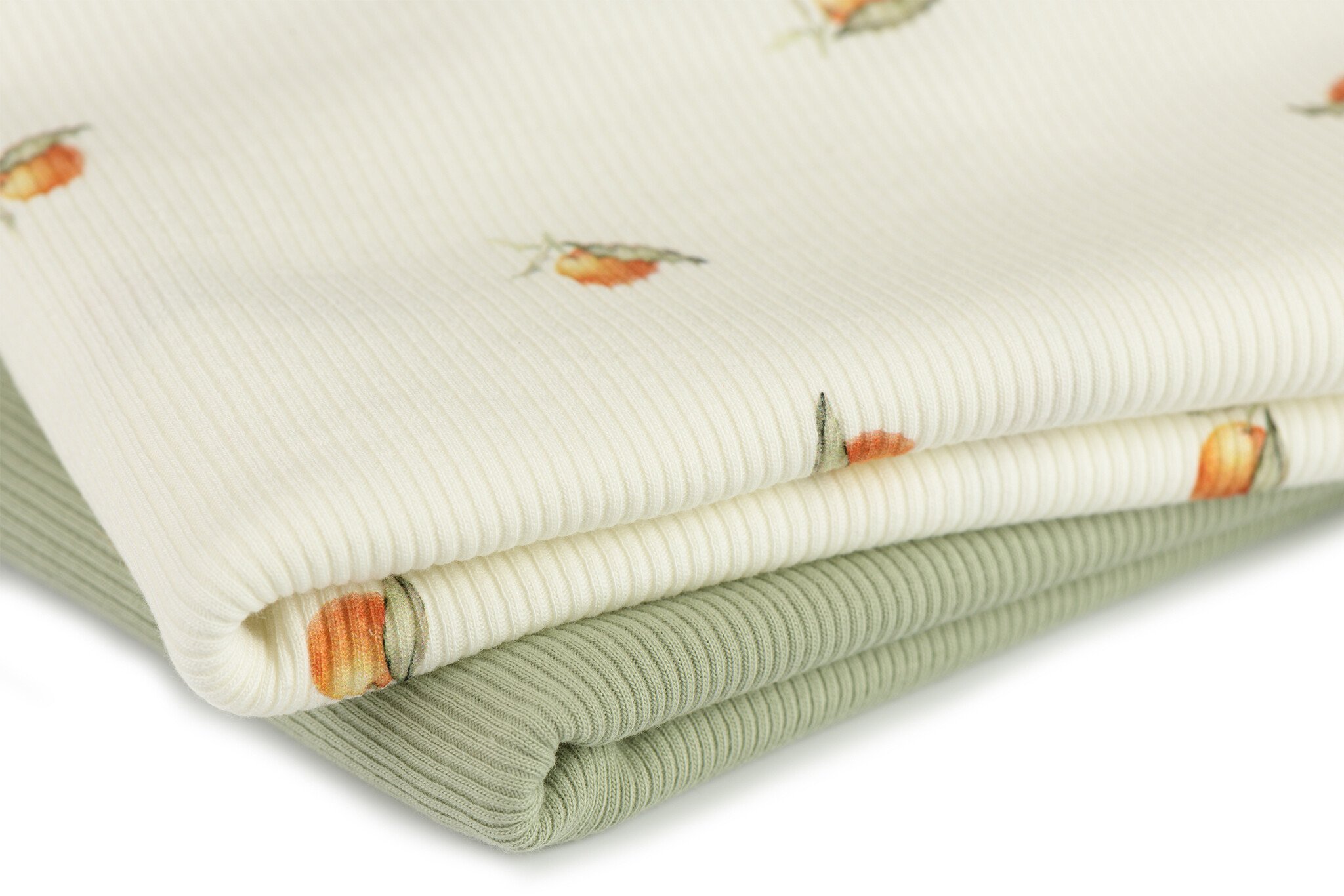 Rib Jersey Stof - Mandarijnen