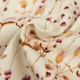 Rib Jersey Stof - Papaverbloem