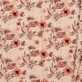 Jersey Katoen Digitale Print - Klei Roze Bloemrijk
