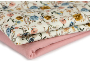 Jersey Katoen Digitale Print - Bloemenkrans