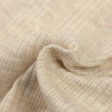 Onregelmatige Rib Jersey Stof Beige Melange