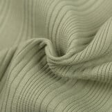 Onregelmatige Rib Jersey Stof Dusty Groen