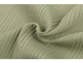 Onregelmatige Rib Jersey Stof Dusty Groen