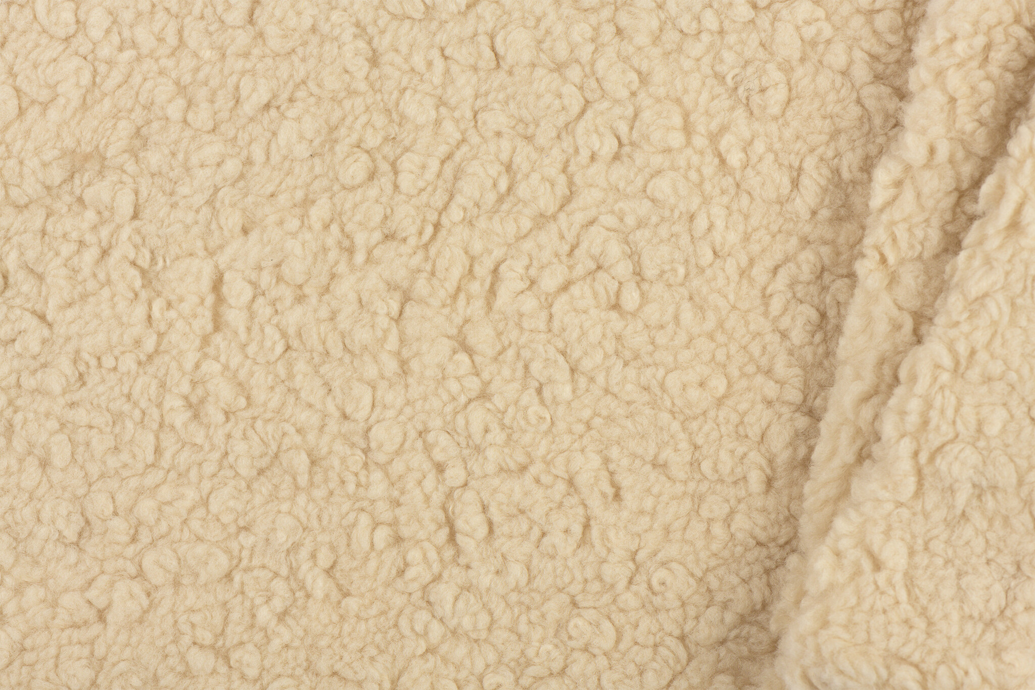 Teddy Bouclé Stof Beige