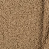 Teddy Bouclé Stof Zacht Taupe