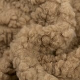 Teddy Bouclé Stof Zacht Taupe