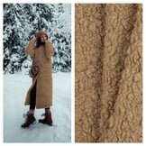 Teddy Bouclé Stof Zacht Taupe