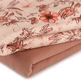 Jersey Katoen Digitale Print - Klei Roze Bloemrijk