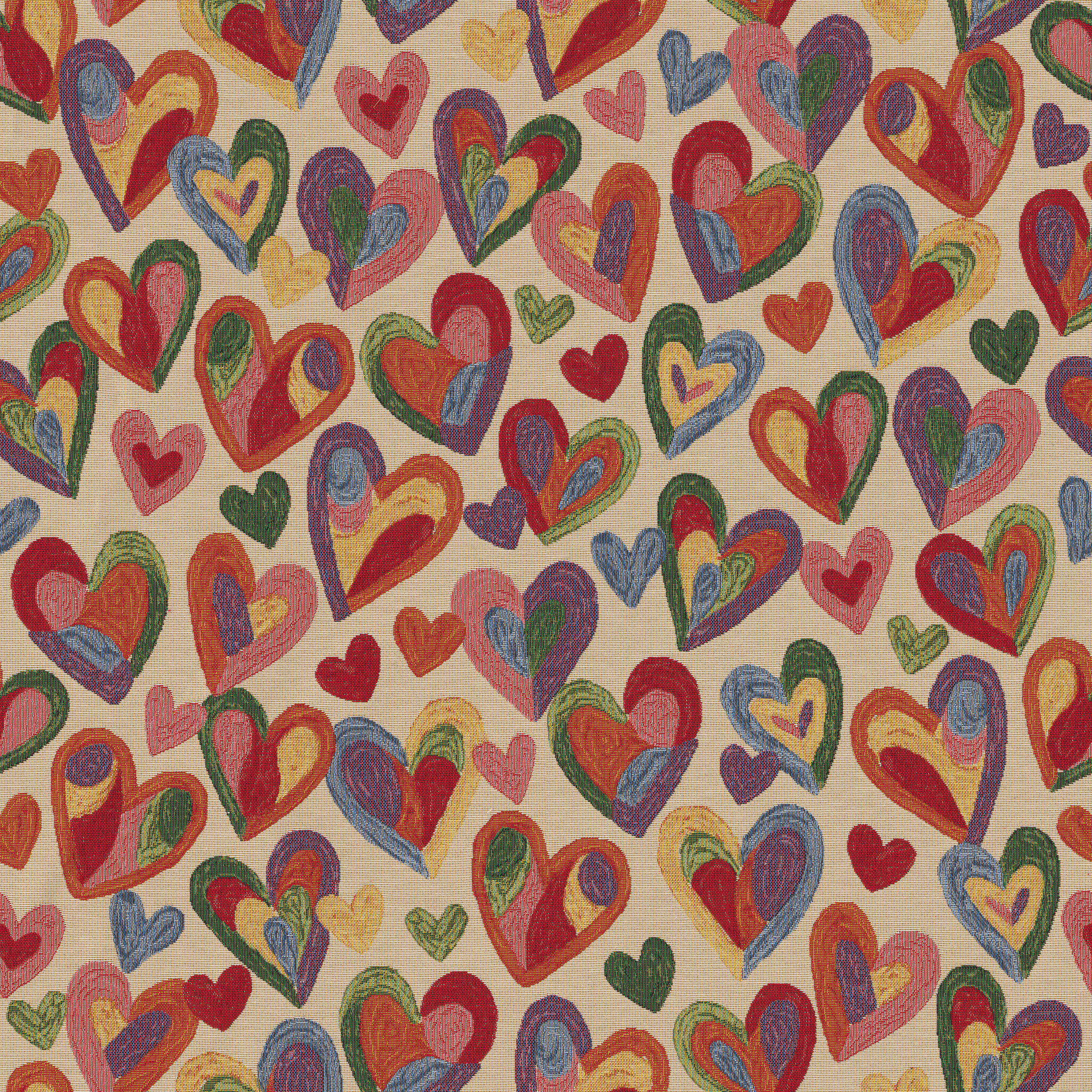 Gobelin stof Hart Kleurrijke Kunst