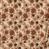 Jersey Katoen Digitale Print - Bruin Herfst Bloem